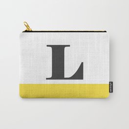 Monogram Letter L-Pantone-Buttercup Carry-All Pouch | Digital, Typography, Graphicdesign 