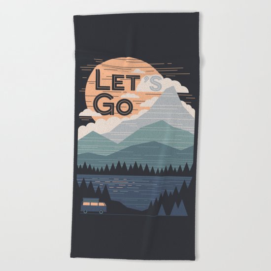 Let's Go Beach Towel