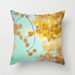 nature's gold Throw Pillow