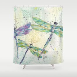 Summer Dragonfly Shower Curtain