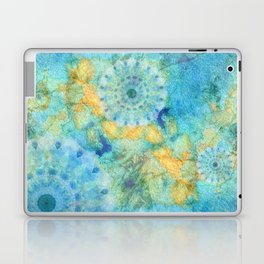 Time Well Spent - Blue And Orange Abstract Art Laptop Skin