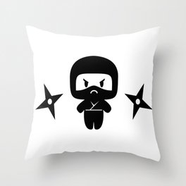 Happy Grumpy Ninjas Throw Pillow