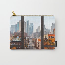 New York City Window Views Carry-All Pouch | Collage, Skyline, Vibrant, Travel, Manhattan, Views, New York City, Skyscrapers, Abstract, City 