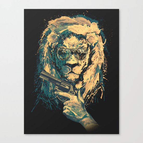 Lion is always Cool Canvas Print