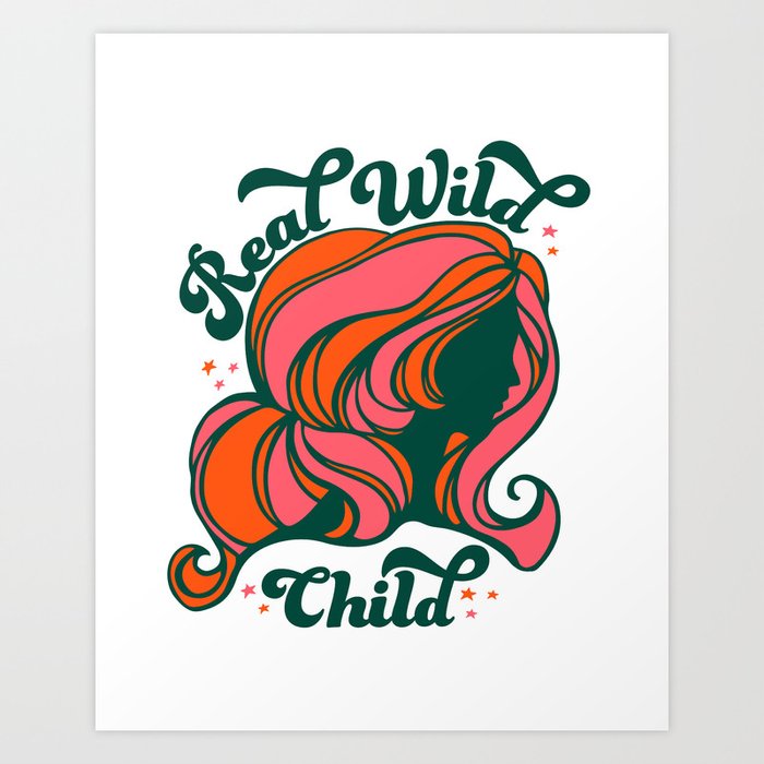 Wild Child - 70s Style Art Print