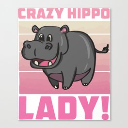 Crazy hippo, love hippo Canvas Print