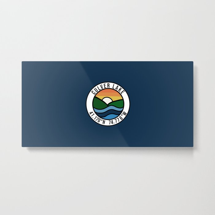 Culver Lake - Navy/Badge Metal Print