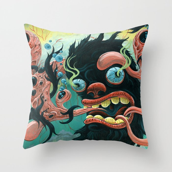 Guardian of the Bubble Pipes of Creation Throw Pillow