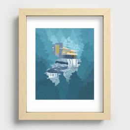 Falling water house Recessed Framed Print