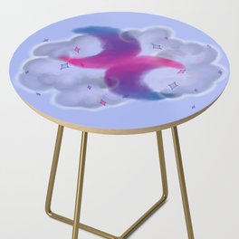 watercolor bi double moons Side Table