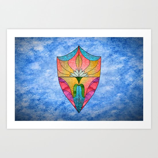Lotus Shield Art Print
