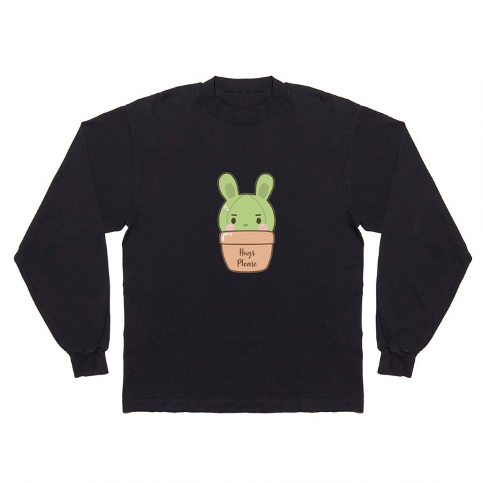 Boyish bunny cactus Long Sleeve T Shirt