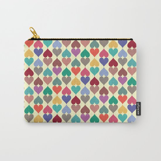 Colorful Love Pattern X Carry-All Pouch