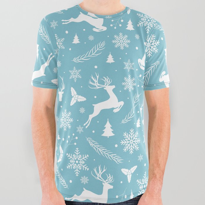 Christmas Pattern 3 All Over Graphic Tee
