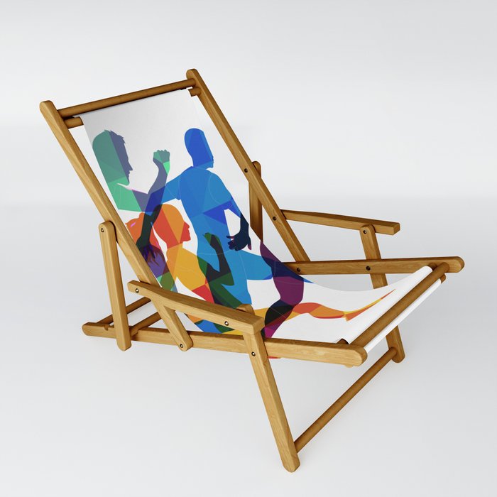 Colored silhouettes runners Sling Chair