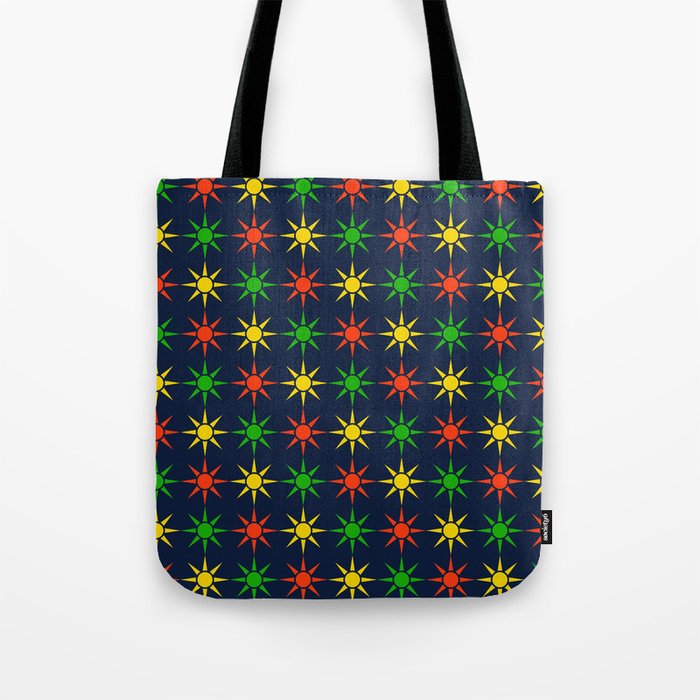 Bright & Bold Modern Sun Shine Star Pattern Tote Bag