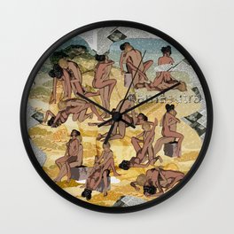 Kamasutra  01 Wall Clock | Stellungen, Liebe, Leidenschaft, Nackt, Sex, Liebeskunst, Indien, Erotik, Frauen, Paar 