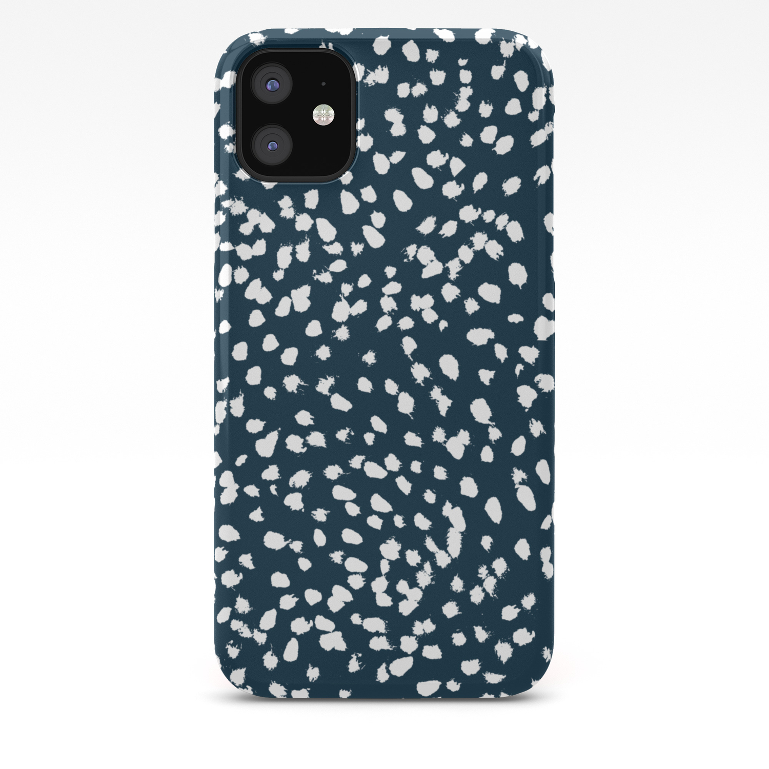 Navy Dots Abstract Minimal Print Design Pattern Brushstrokes