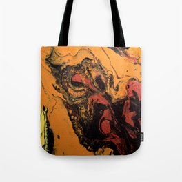 Dirty Acrylic Pour Painting 06, Fluid Art Reproduction Abstract Artwork Tote Bag