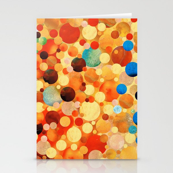Pure Joy Colorful Abstract Modern Circle Art Stationery Cards