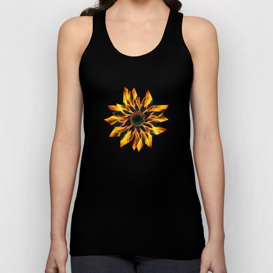 Flaming Love Flower Unisex Tank Top