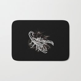 White Scorpion Stylish Scorpio Zodiac Bath Mat | Scorpion, Present, Astrology, Gift, Birthday, Scorpio, Graphicdesign, Lover, Illustration, Christmas 