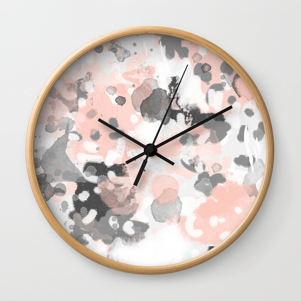 Grey And Millennial Pink Abstract Painting Trendy Canvas Art Decor