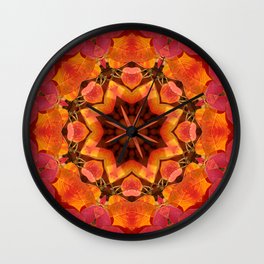 Serviceberry mandala tapestry II Wall Clock | Photo, Pattern, Nature 