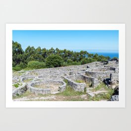 Ruins of ancient Celtic village in Santa Tecla - Galicia, Spain Art Print | Tourism, Settlement, Old, Antique, Galicia, Photo, Ruins, Santa, Pontevedra, Architecture 