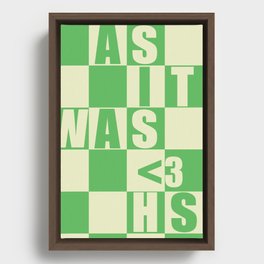 As It Was - H.S Framed Canvas