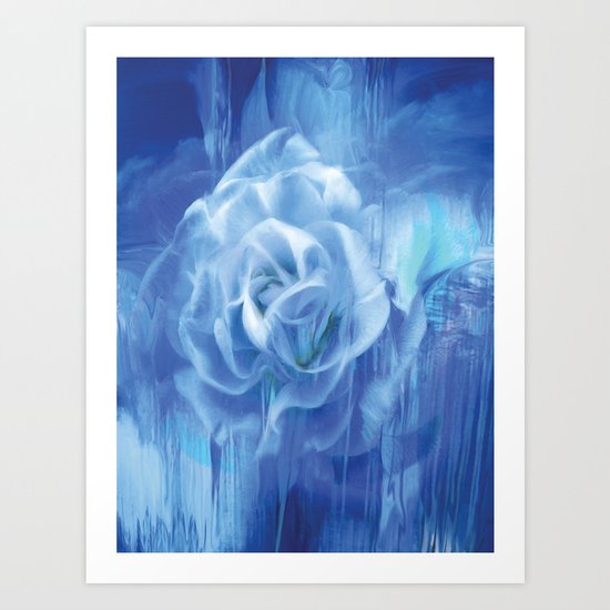 Blue Rose Art Print