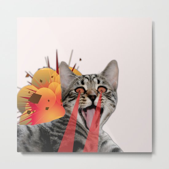 CAT ATTACK! Metal Print
