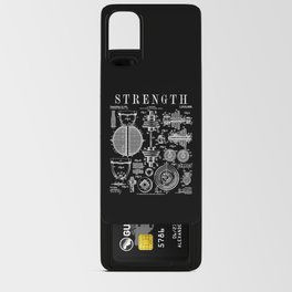 Gym Fitness Workout Dumbbell Kettlebell Vintage Patent Print Android Card Case