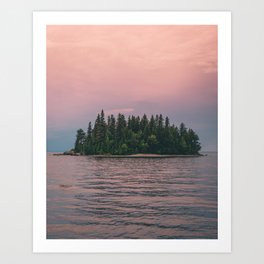 Lonely Island on Lac Saint-Jean Art Print