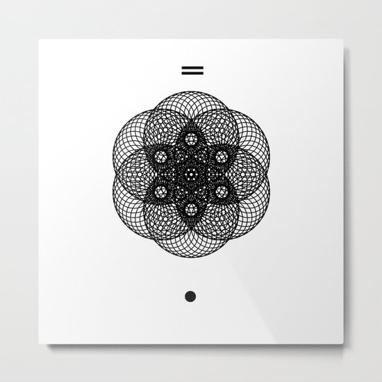 Mesh Geometry II White Metal Print