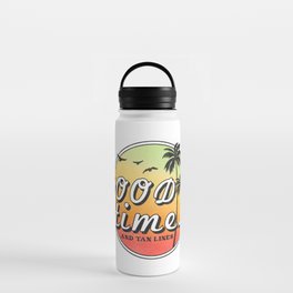 Good Times And Tan Lines Retro Summer Water Bottle