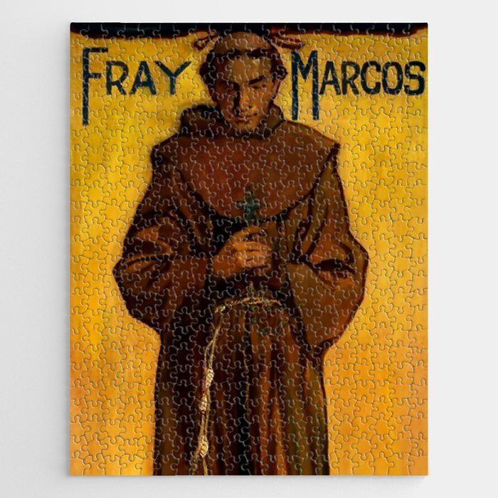 “Fray Marcos” Western Art by Gerald Cassidy Jigsaw Puzzle