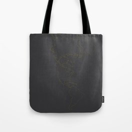 Dymaxion Map - Dark and Yellow Tote Bag