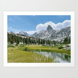 Sierra Meadow Mountain Creek Art Print