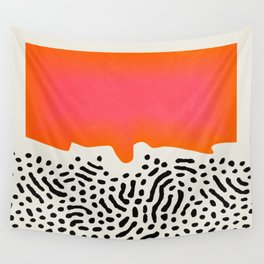 Sunset & Spots: Mid Century Abstraction Wall Tapestry