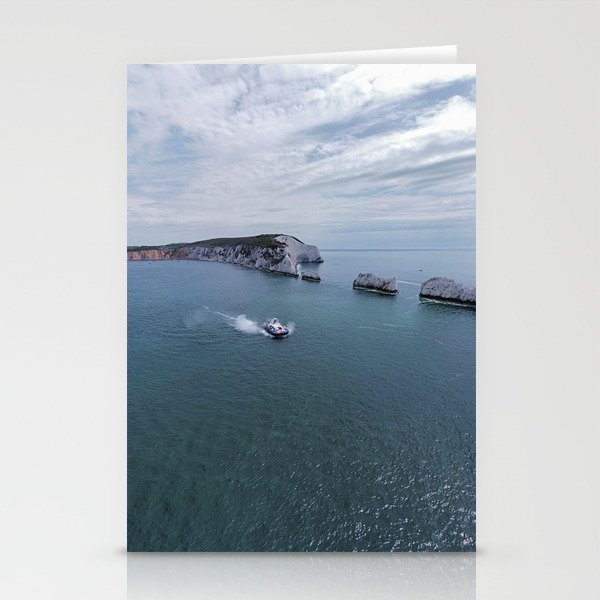 Hovercraft at the Needles (Isle of Wight's most iconic photo) Stationery Cards