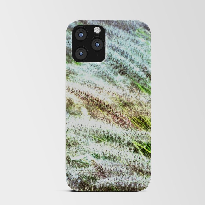 green and white fluffy foliage iPhone Card Case