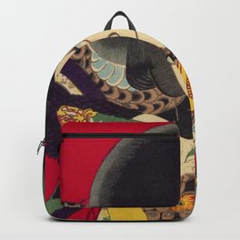 Ukiyoe Backpack | Purple, Ukiyoe, Oil, Blue, Pop Art, Graphicdesign, Painting, Vintage, Human, Ink 