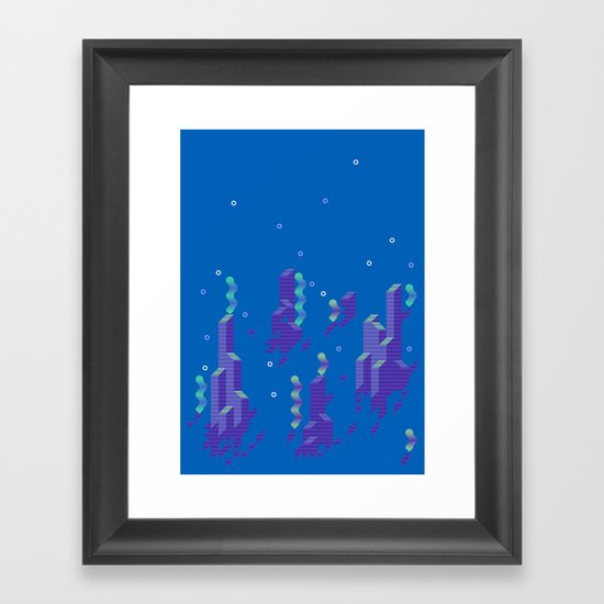Super Mario World (underwater) Framed Art Print