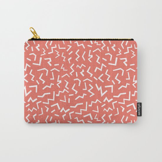 memphis zig zag modern minimal abstract pattern trendy gifts Carry-All Pouch