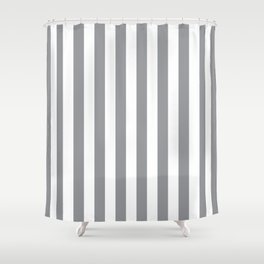 Vertical Grey Stripes Shower Curtain
