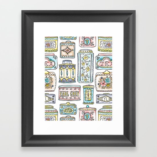 Tea Tins Framed Art Print