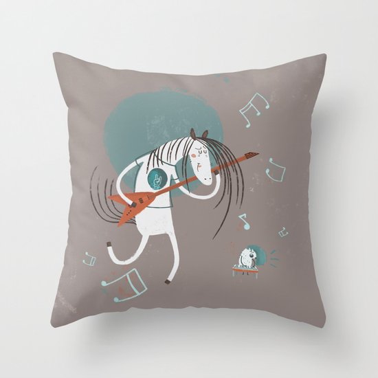 ANALOG ZINE-ROCK N ROLL Throw Pillow