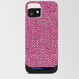 Hand Knit Hot Pink iPhone Card Case
