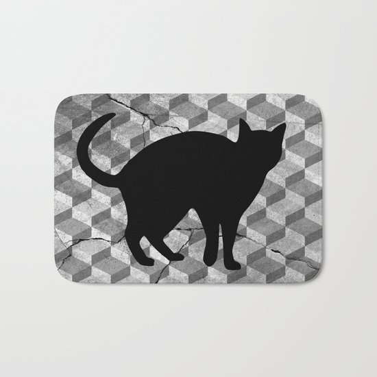 Black Cat Bath Mat